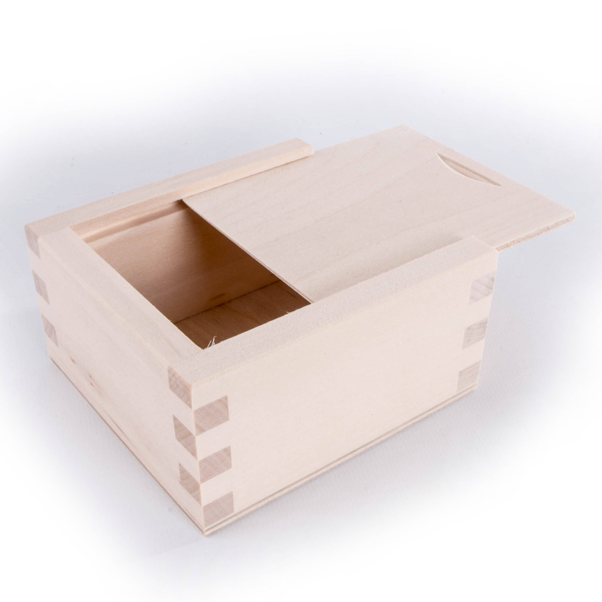 Caja de almacenamiento de madera inacabada con tapa deslizante | Etsy