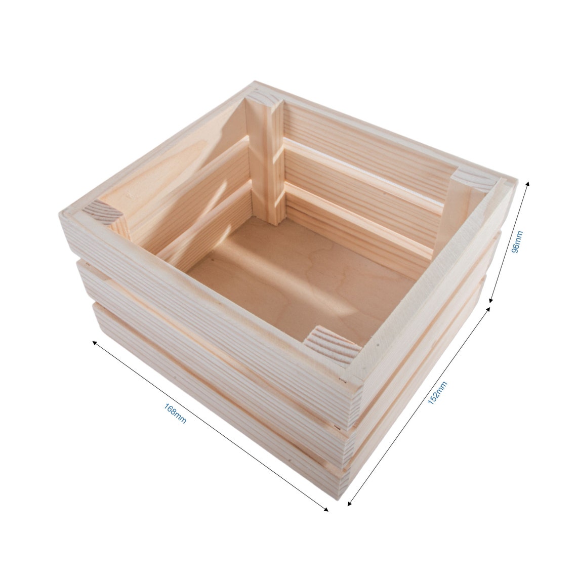Small Pine Display Crates | 16.8 X 15.2 X 9.6 Cm | Solid Wooden ...