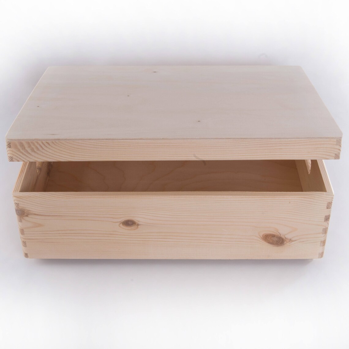 Large Wooden Storage Box/ Plain Wood / Box With Lid / Crate Etsy UK
