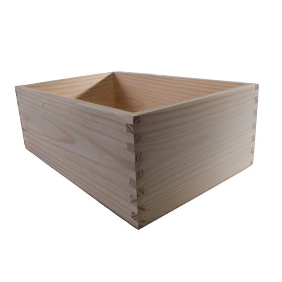 Wooden Display Box | 30x20x10 Cm | Open Presentation Tidy Bin Desk