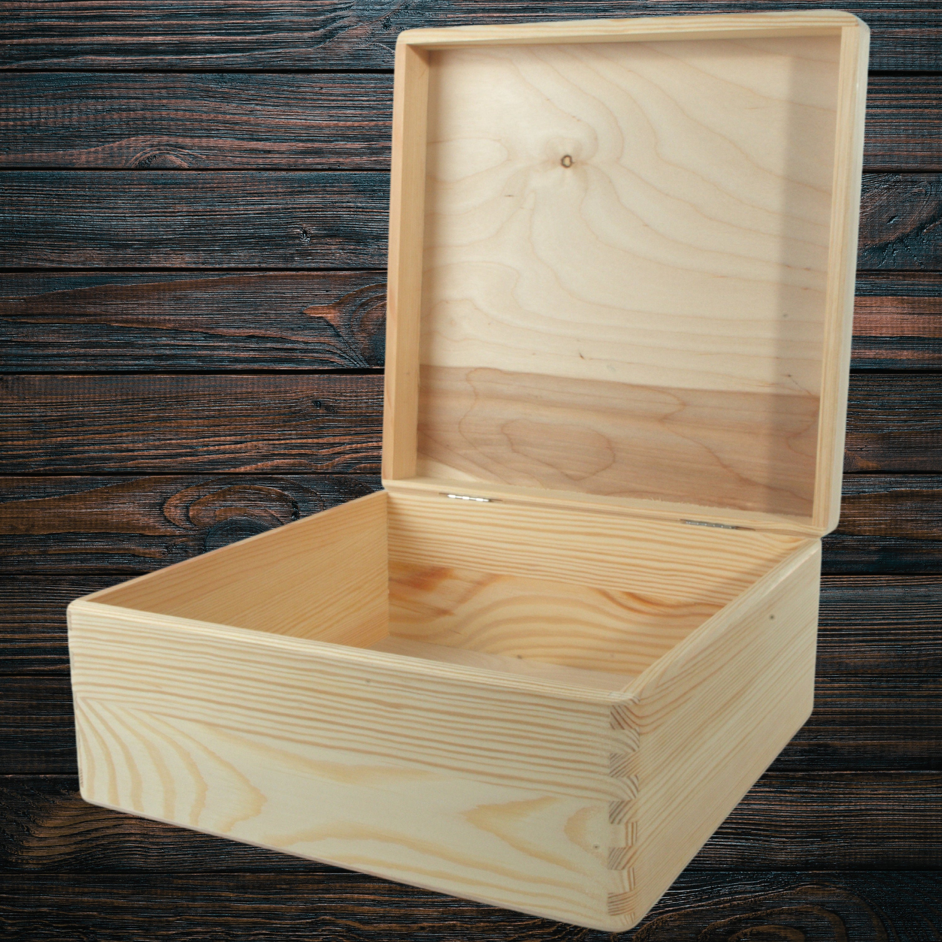 Boîte à couture carré en bois - Tissus des Ursules