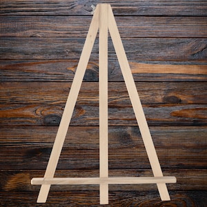 Large Wooden Easel Stand | 46 cm | A3 | Solid Beech Wood | Canvas Paintings Drawings Frames Photo Artist Tabletop Tripod Craft Displaying