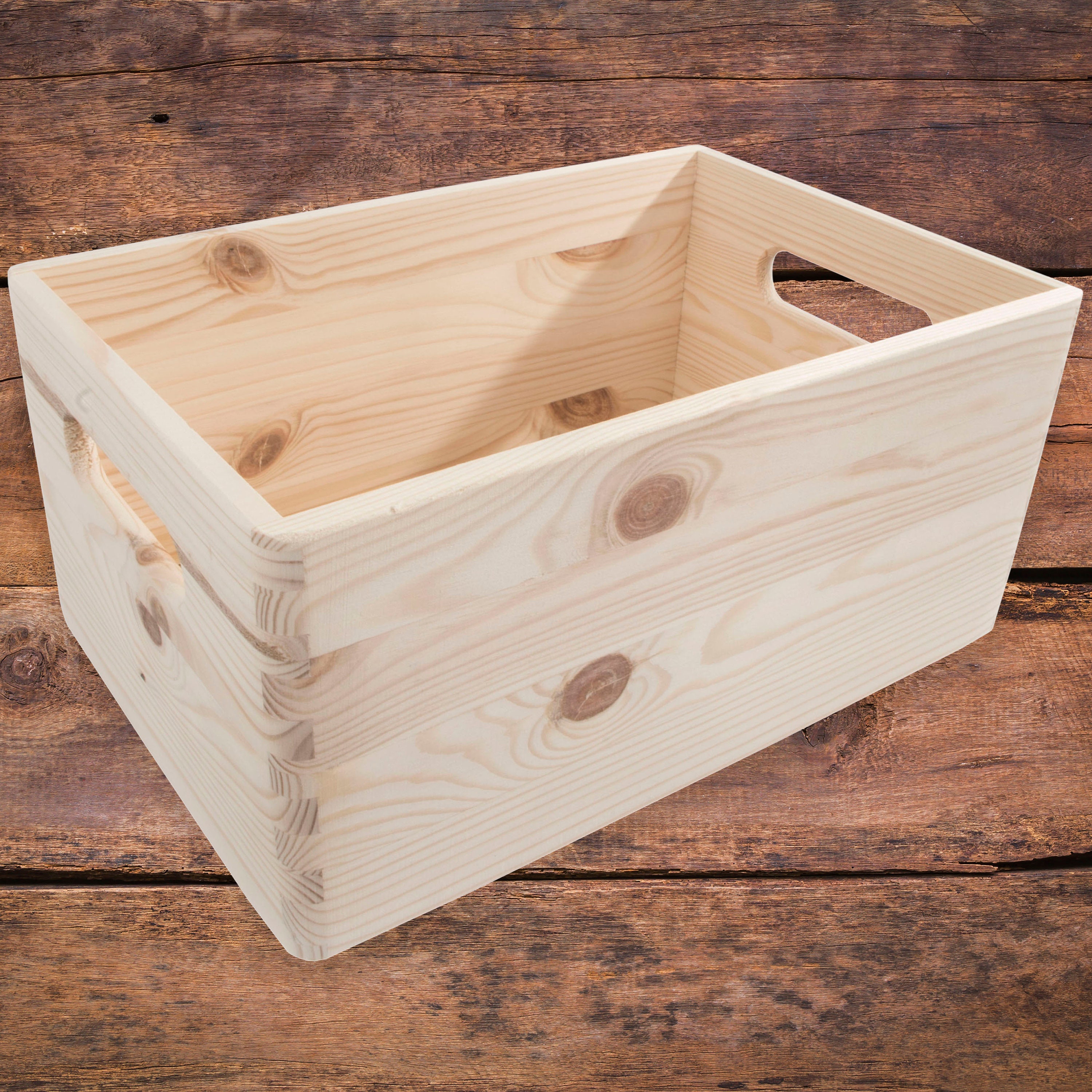 Wooden Stacking Crate 29.5 X 19.5 X 13 Cm | Open Top Storage Box