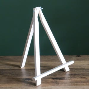 Średniej wielkości drewniany stojak na sztalugę | 30 cm | A4 | Lite drewno bukowe | Obrazy na płótnie Rysunki Ramki do zdjęć Artysta Stołowy Statyw do ekspozycji