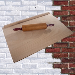 Double-sided Wooden Pastry Board 60x40 cm (23.6&quot;x15.7&quot;) Noodle Pie Pizza Baking Dough Kneading | Plain Unfinished Wood