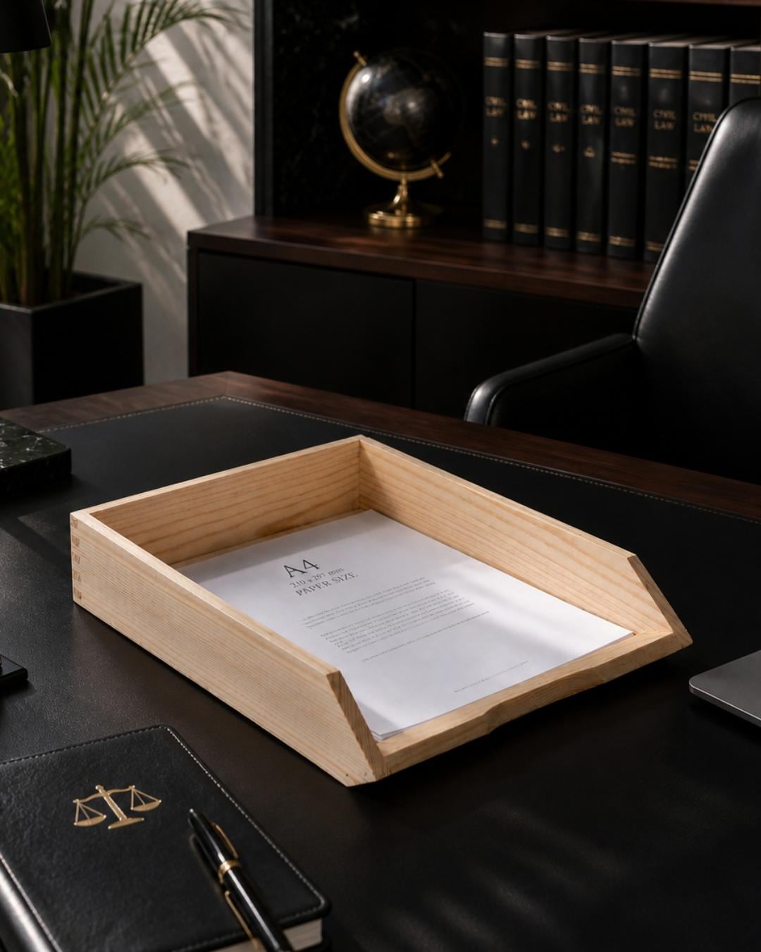 Wooden Stackable A4 Paper Tray Portrait Letter Magazine Office File ...