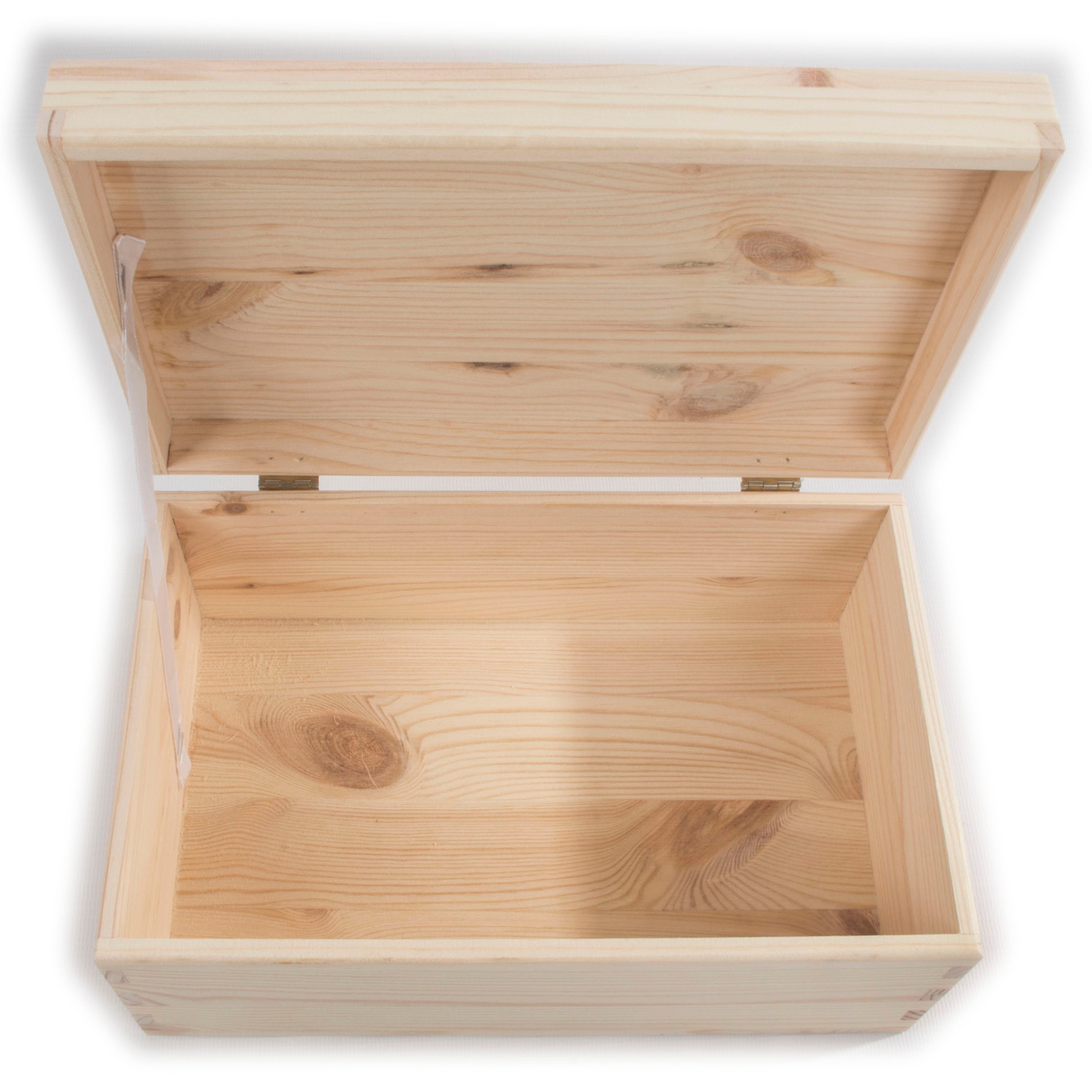 A Selected Pine Wood Organizer Open Box 4 Packs, 6x10 Wooden Storage Container With Handle For Bathroom And Kitchen