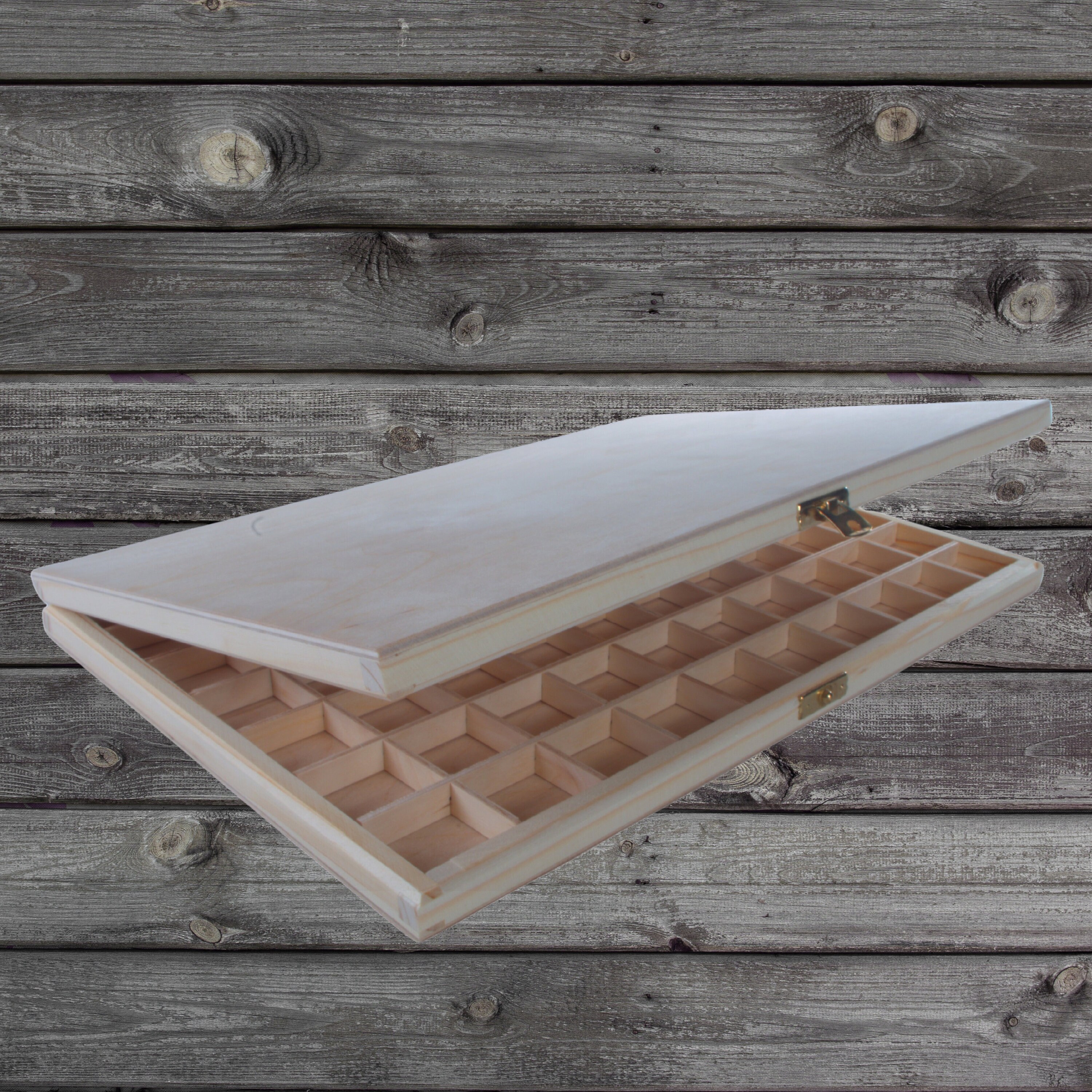 Boîte De Présentation En Bois Pour Pierres Précieuses - Petite Vitrine De Rangement Neuve