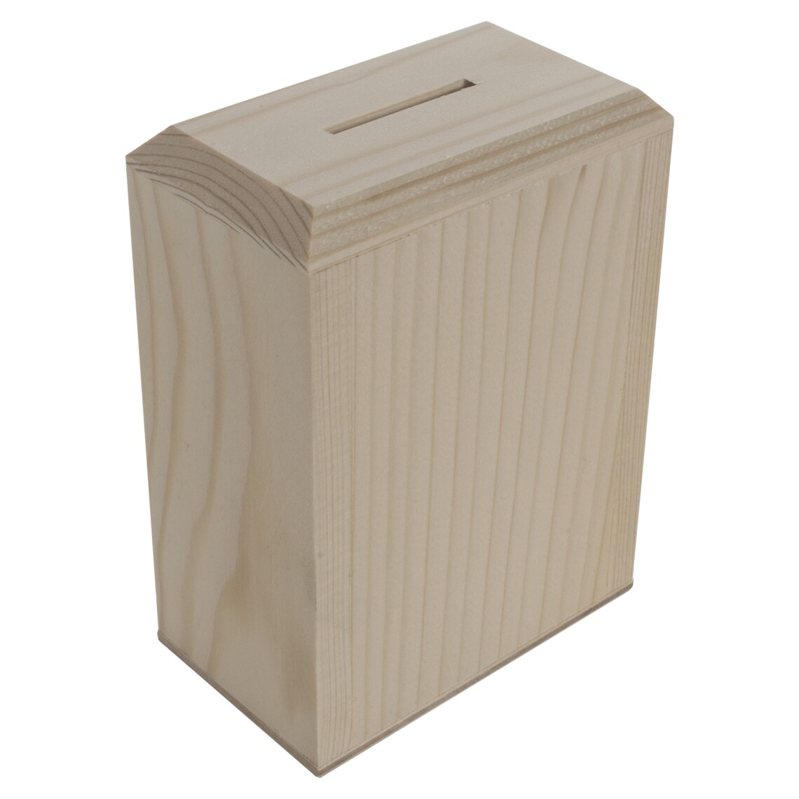 Small Wooden Money Tipping Saving Box Piggy Bank Coin Donation ...