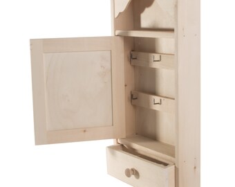 Key Cabinet With 6 Key Hooks Wood White