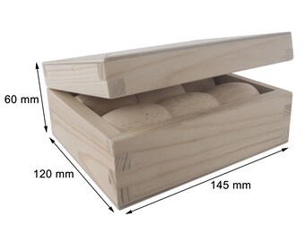 WooDeeDoo Rectangular Shallow Wooden Box With Lid & Bolt Closure | 20.5