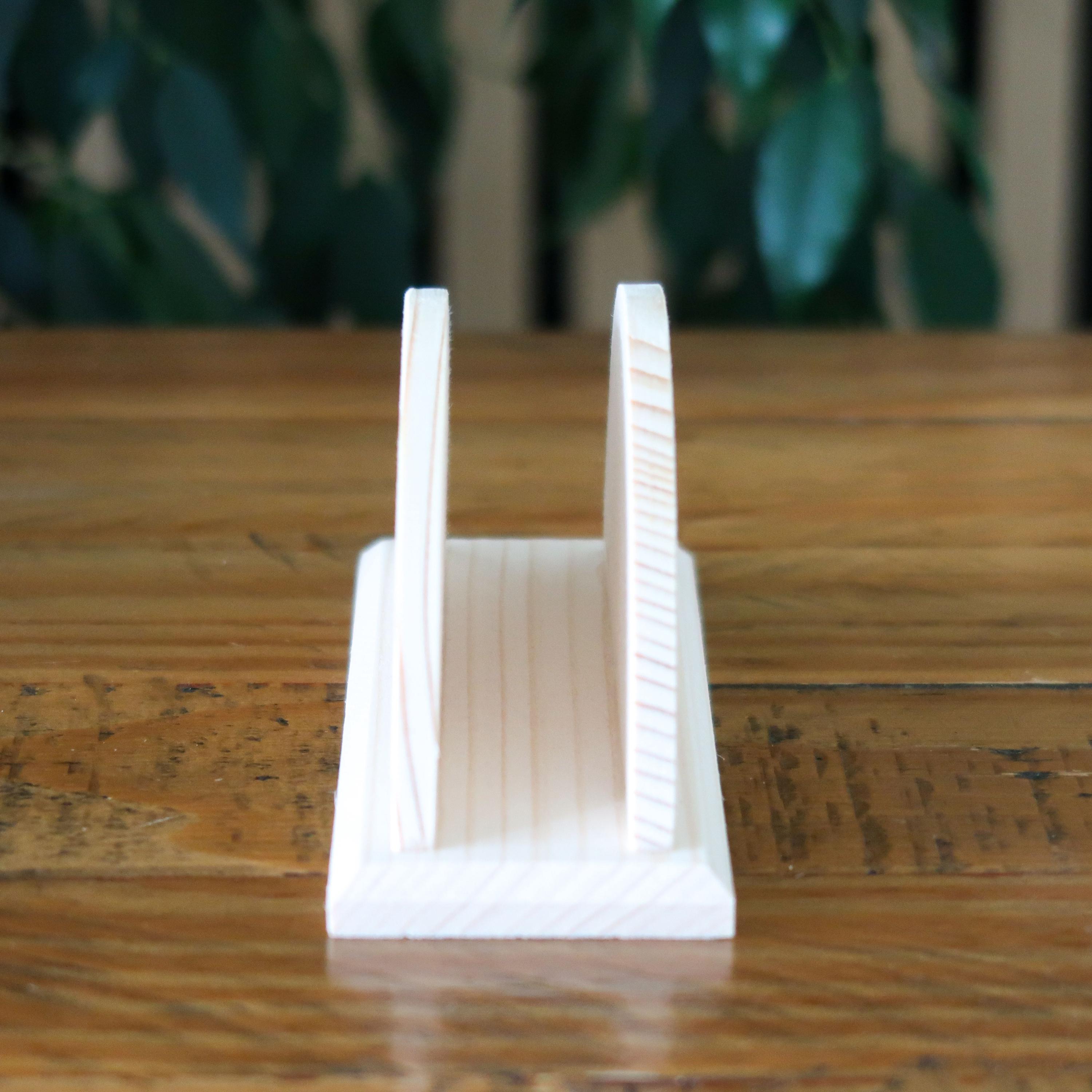 Wooden Letter Rack Holder | Single Section Upright Paper Desk Storage ...
