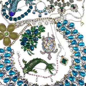 Broken Rhinestone Jewelry Lot: Upcycle Craft Supplies