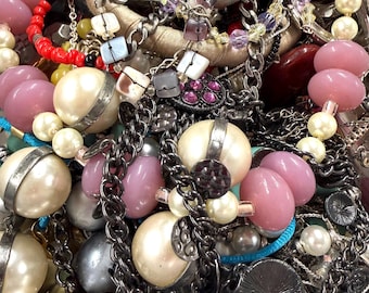 5 Pfund Vintage Schmuck Lot gebrochen verheddert Wiederverwendung Reparatur Pfund Vintage Upcycle ASMR Therapie