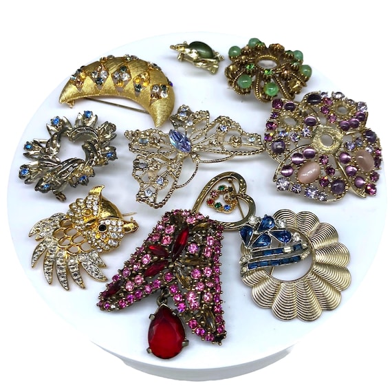 Rhinestones Costume Jewelry Repair VINTAGE Broken Rhinestone