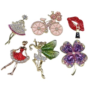 Strass Brosche Lot: Modeschmuck Verzierungen