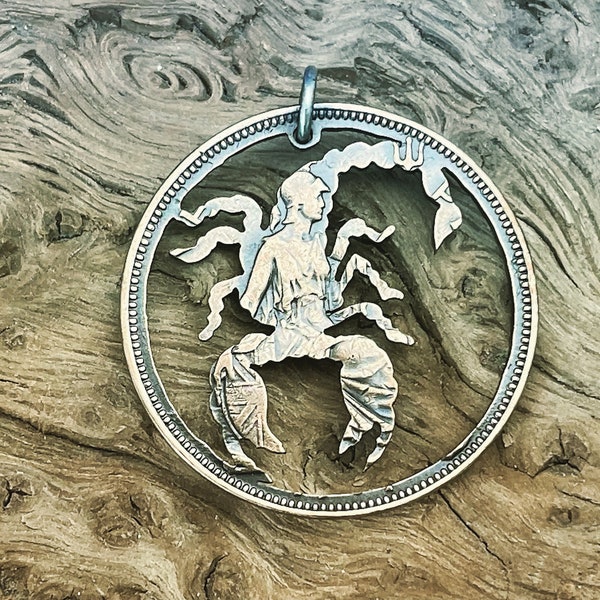 Old Penny Scorpion Pendant