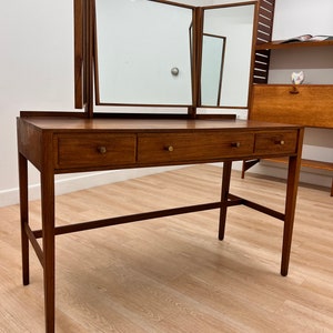 Mid Century Triple Mirror Vanity by Loughborough Furniture image 6