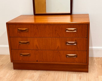 Mid Century Mirror and Dresser set by G Plan