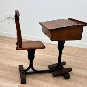 Mid Century School desk 1950s image 8