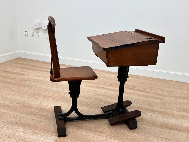 Mid Century School desk 1950s image 8