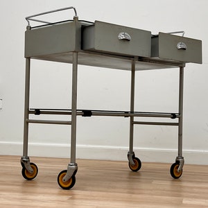 Mid Century industrial Medical Trolley 1950s image 2