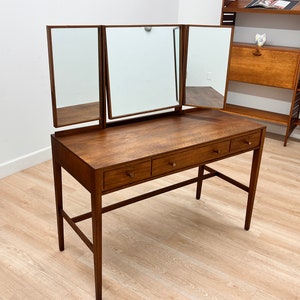 Mid Century Triple Mirror Vanity by Loughborough Furniture image 2