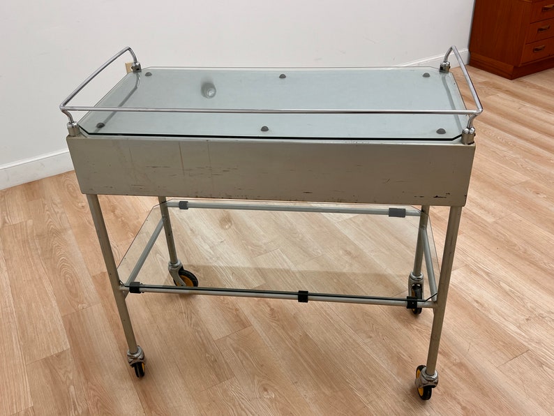 Mid Century industrial Medical Trolley 1950s image 7