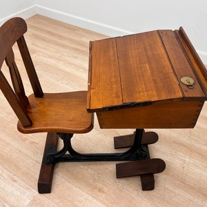 Mid Century School desk 1950s image 1