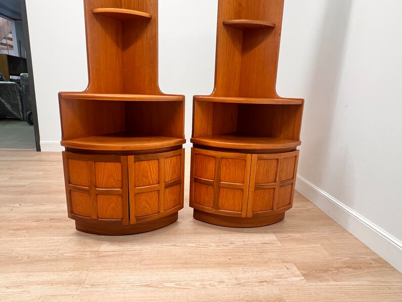 Mid Century Corner Units/bookshelves Pair by Nathan Furniture Etsy