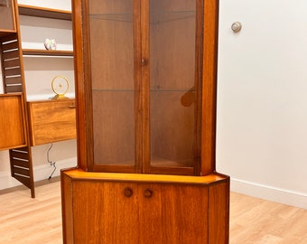 Mid Century Corner China Cabinet by Turnidge of London