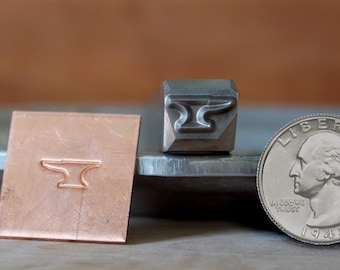 Aambeeld metalen handstempel voor smid, leer, sieraden, kunstenaars