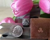 Triskele (S) Metal Hand Stamp for Blackmsith, Jewelry and Metal Artists
