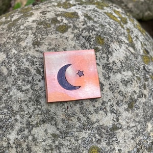 USA MADE Moon and Star Metal Hand Stamp for Blacksmiths and Metal Artists