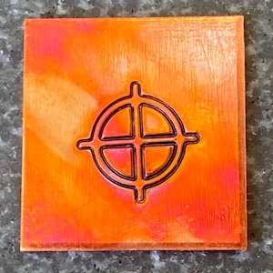 USA HAND MADE Solar Cross  Metal Hand Stamp for Blacksmiths and Metal Artists