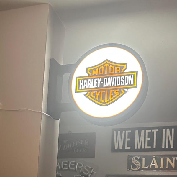 Enseigne lumineuse Harley pour bar/garage