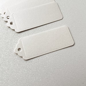 Etichette di carta perlata bianca, Etichette di carta bianca per usi diversi, Etichette di carta bianca per segnaposto, Cartoncini bianchi per segnaposto da matrimonio