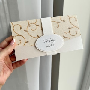 Sobre de dinero para regalo de bodas, idea de regalo de dinero para bodas