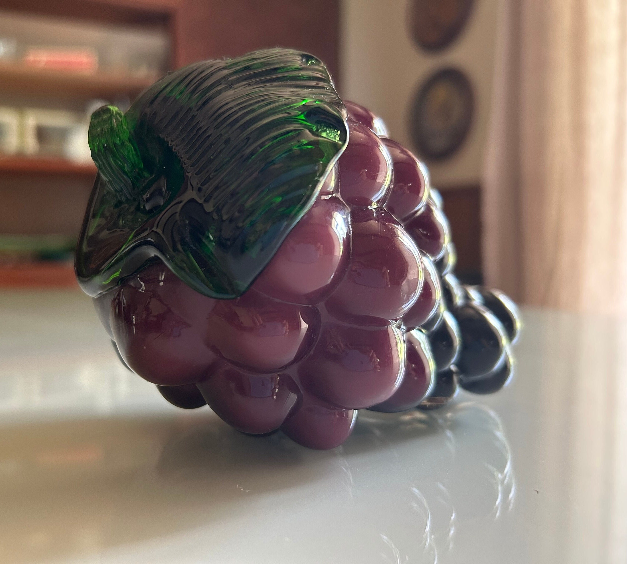 Vintage Glass Grapes Cluster Mid Century Collectible Glass - Etsy