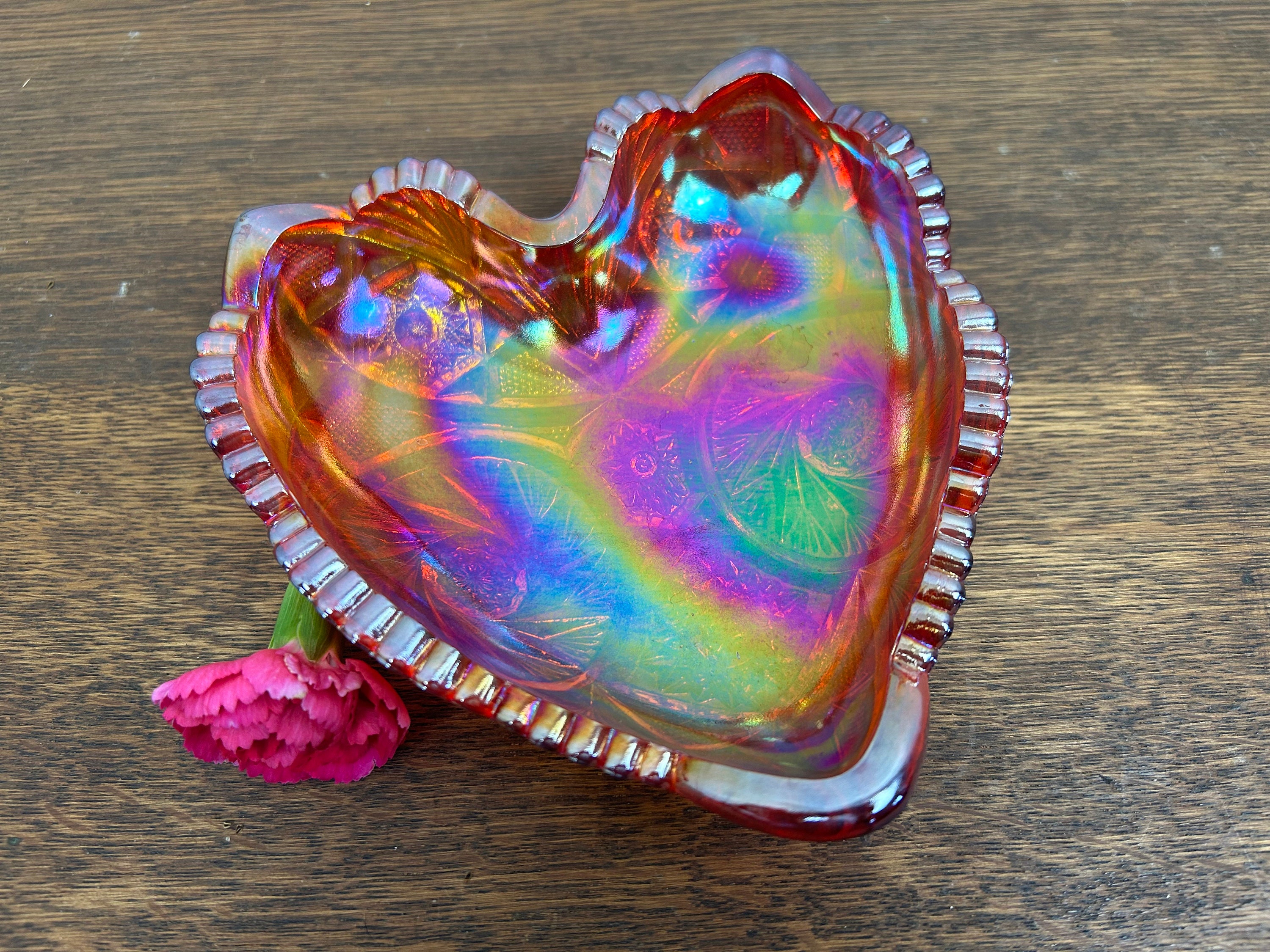 Carnival Glass Heart