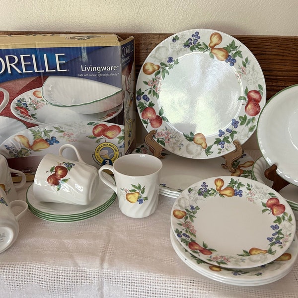 Vintage Corelle "Chutney" 20 Piece New in Original Box Dinnerware Set Service for 4