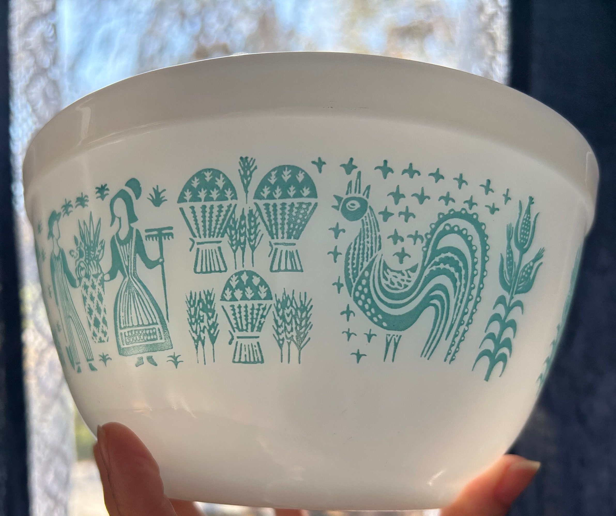 Pyrex Butterprint Set Vintage Pyrex butterprint Mixing Bowls 2 Piece Set 402 & 403, Made in ...