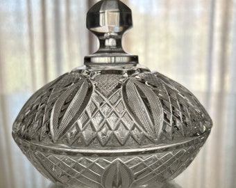 Vintage Crystal Lidded Candy Dish