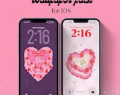 Heart Cake iPhone Wallpaper Pack, Valentine's Wallpaper, Affirmation Designs (Digital)
