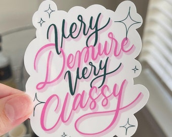 demure sticker, very demure sticker, tik tok trend sticker, tik tok sticker, very demure very classy sticker, girly sticker, demure, sticker