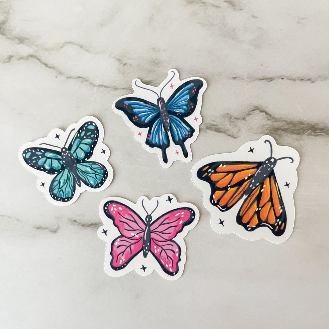 Butterfly Stickers, Butterfly Sticker for Cup, Butterfly Sticker for ...