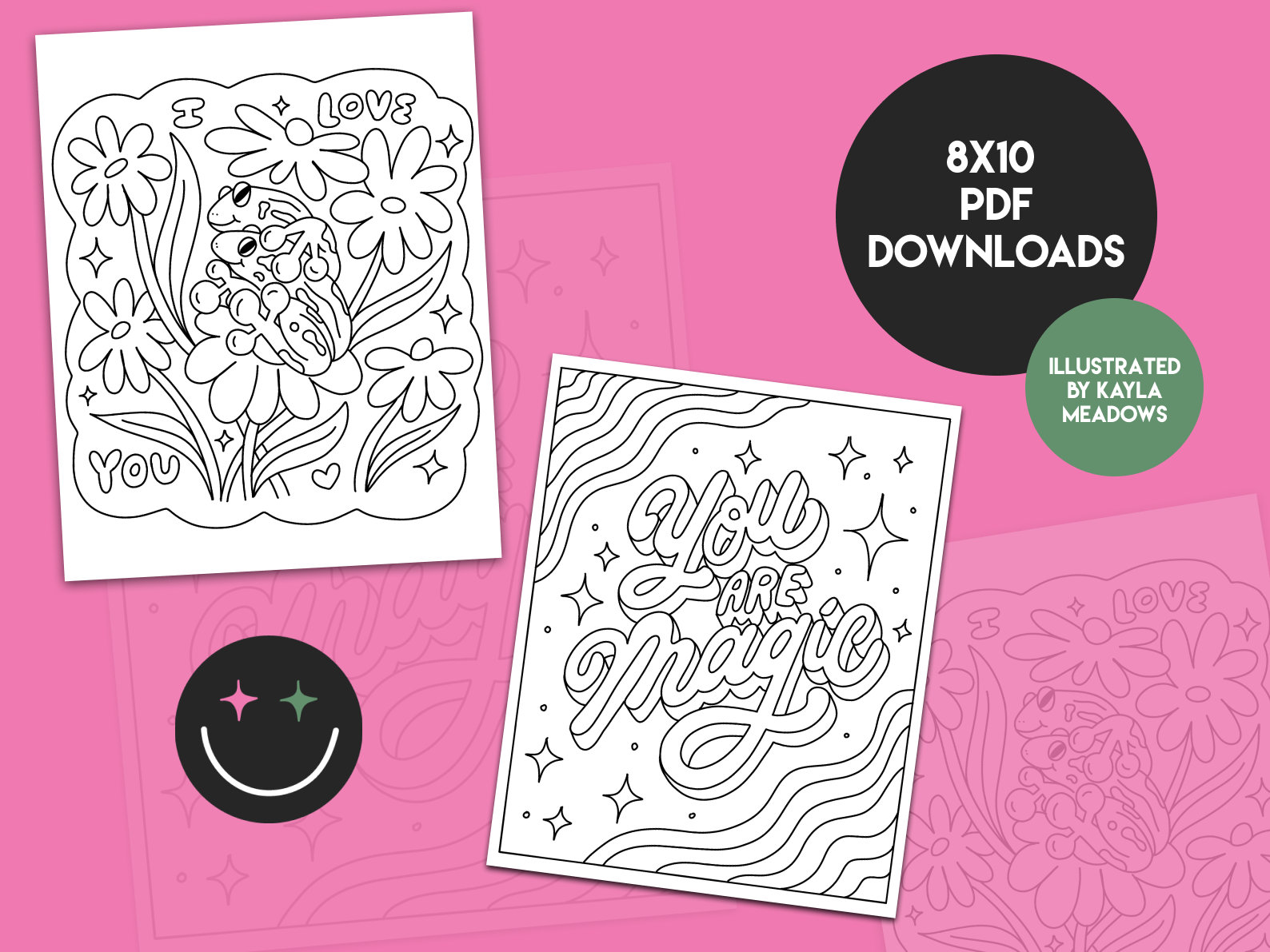 Positive Message Coloring Notes Positive Lettering Coloring Pages - Kids Mental Health Activity ...