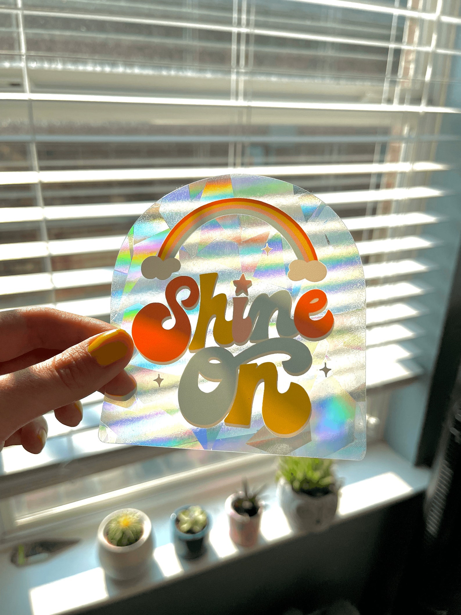 Shine On Suncatcher suncatcher sticker suncatcher decal Etsy