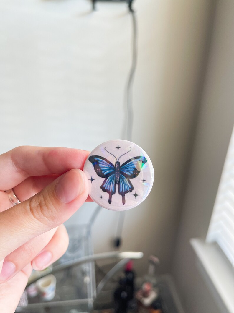 Glitter Butterfly Button Pin, Cute Backpack Pin (1.25 Inch) - Etsy