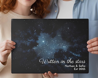 Personalized Glass Cutting Board, Host Gift, Wedding Gift, Starry Night, Charcuterie Board, Anniversary Gift, Custom Star Map
